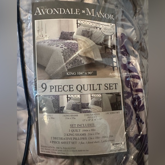 New King Size 9 Piece Quilt Set - Picture 5 of 6